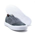 Tênis Knit Casual Masculino Solado Flat Emborrachado Cinza Grafite