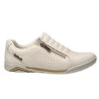 Tênis Kolosh Feminino Calce Fácil Slip-On Zíper Off-White