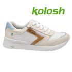 Tenis Kolosh Jogging Feminino Original Casual Detalhes Cadarço Conforto Fashion Dia A Dia Lancamento Ziper Funcional Lateral Fashion