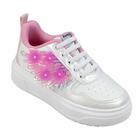 Tênis led infantil menina pampili xp 24 asas branco e rosa