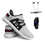 Tenis Leve Para Caminhar E Correr +relógio E Fone De Ouvido - GL Line Shoes