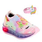 Tenis Luzinha Pisca Brilha Infantil Menina Vem Com Pulseira Unicornio