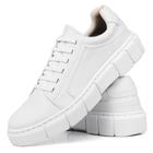 Tênis Masculino Branco Casual Overnside Estiloso Sola Alta Sneaker Chunky Lançamento LF4