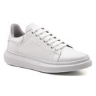 Tenis Masculino Casual Confortável Couro Cadarço Urbano Elegante Leve Sola de Borracha 6049