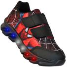 Tenis Masculino De Led Infantil Homem Aranha Super Heroi