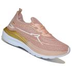 Tenis meia feminino calcefácil p/ academia e caminhada ryn r1451 - rosa nude + relógio + meia - RAYON SPÓRT