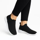 Tenis Meia Feminino Caminhada Academia Sem Cadarço Confortável Preto