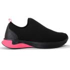 Tênis Meia Unissex Preto Liso Calce Fácil Flex Ultra Conforto Fit Max Lig Shoes