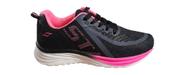 Tenis Meninas Juvenil 8 Ao 36 Preto/Pink Leve Macio Cadarço