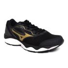 Tênis Mizuno Wave Hawk 4 Masculino - Preto e Dourado