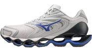 Tênis Mizuno Wave Prophecy 12S Cinza e Azul