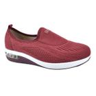 Tênis Modare Slip On Comfort Solado Gel Tech Feminino Vinho