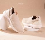 Tênis Modare Slip On Ultra Conforto Feminino Knit 7378.112 Off-White