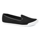 Tênis Moleca Slip On Lona Strass Feminino Preto