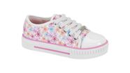 Tenis molekinha floral 2535.100 infantil