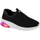 Tenis molekinha menina infantil preto salto led