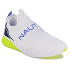 Tênis Nautica Coaster Slip-On - Branco e Cobalto - Moda Masculina