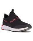 Tênis Nautica Zento Black Red Slip-On leves para homens