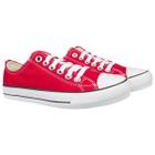 Tênis Old Star Tradicional Vermelho Casual Unissex Confortavel