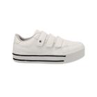 Tenis Plataforma Feminino Dijean Sem Cadarço Flatform Branco Casual