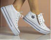 Tenis Plataforma Via Star Shoes ref. 1000 Branco