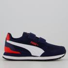 Tênis Puma ST Runner V4 Mesh Juvenil Marinho e Branco