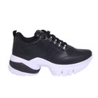 Tenis ramarim feminino chunky sneaker preto/prata