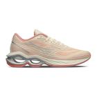 Tênis Running Feminino Wave Creation 24 Mizuno Branco E Rosa