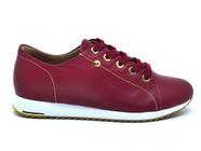 Tênis Sapatênis Casual Feminino Usaflex V9109 Vermelho