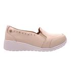 Tenis Sapatenis Feminino Kolosh Anabela Macio Leve Strass Rosa C2299
