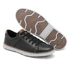 Tenis Sapatenis Masculino Casual Em Couro e Palmilha em Gel Confortável Lançamento 005 Ref 6205 VK