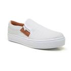 Tênis Sapatênis Sapatilha feminino Slip On Zíper casual Leve e confortável