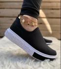 Tenis Shoes Feminino Slip-on Calce Facil Sneaker Preto 36