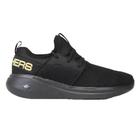 Tenis skerchers go run fast 15103-bkgd preto/dourado