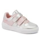 Tenis sky 317 prata/rosa claro metalizado klin