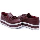 Tênis Slip On Amanda Block Elástico Lateral com Detalhe em Laço e Sola Alta