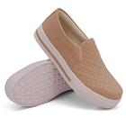 Tenis Slip On Casual Amanda Block Detalhe Textura Matelasse com Sola Alta