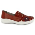 Tênis Slip On Feminino J Gean Couro Confortável EU0013