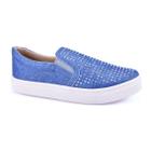 Tenis Slip On Jeans Azul Hotfix Godiva Confortavel Resistente