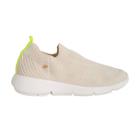 Tênis Slip-On Knit Vivacity Dayane Magalhães Baunilha E Verde Lima