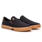 Tenis Slip On Liso Polo Joy Com Detalhe em Bordado Charmoso e Sola Reta