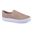 Tenis Slip On Lurex Glitter Glam Dourado Godiva 333924