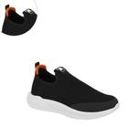 Tênis Slip On Tecido Molekinho Infantil Menino - Preto/ Laranja