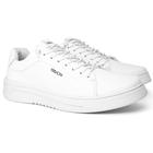 Tênis Sneaker Ferracini 24h Quest Casual Couro Confortável com Cadarço Elástico 9751-617