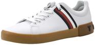 Tênis Tommy Hilfiger Ramus para homens branco/chiclete tamanho 11.5US