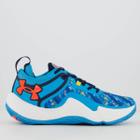 Tênis Under Armour Dagger Azul e Laranja