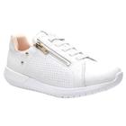 Tenis usaflex elastico branco com ziper