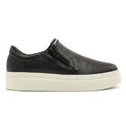 Tênis Usaflex Feminino Slip On Em Couro Plataforma Zíper Casual AL1003