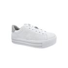 Tenis Via Marte Casual Feminino 23-11807 Branco/Prata