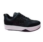 Tenis Via Marte Glitter Casual Feminino PRETO